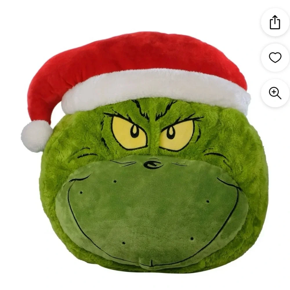 NEW DR. SEUSS THE GRINCH 16” PLUSH PILLOW